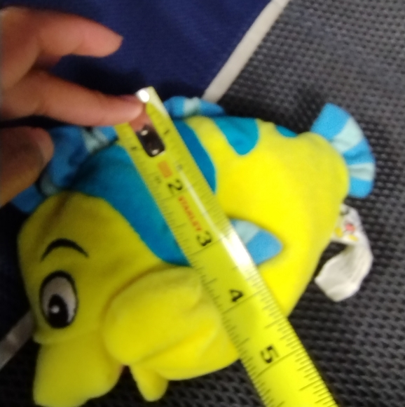 The Little Mermaid Flounder 7" Beanbag Plush, Disney, Yellow Fish Beanie - Picture 9 of 12